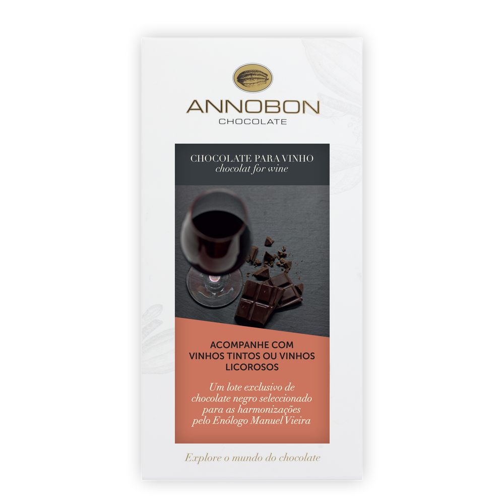 Tablete de Chocolate Negro para Acompanhar Vinho